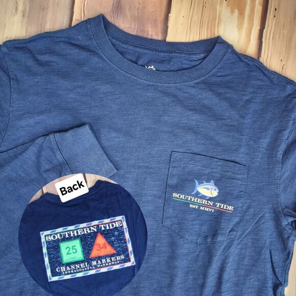 Southern Tide Other - Southern Tide Size Small Long Sleeve Shirt Channel Marker Navy‎ Blue Crew Neck
